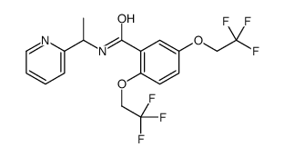 N-(1-pyridin-2-ylethyl)-2,5-bis(2,2,2-trifluoroethoxy)benzamide Structure