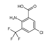 2-amino-5-chloro-3-(trifluoromethyl)benzoic acid结构式