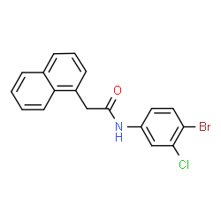 N-(4-Bromo-3-chlorophenyl)-2-(1-naphthyl)acetamide结构式