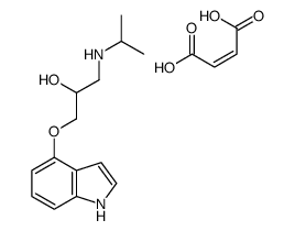 (E)-but-2-enedioic acid,1-(1H-indol-4-yloxy)-3-(propan-2-ylamino)propan-2-ol结构式