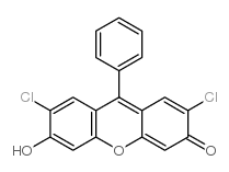 2,7-dichloro-6-hydroxy-9-phenyl-3H-xanthen-3-one结构式
