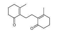 3-methyl-2-[2-(2-methyl-6-oxocyclohexen-1-yl)ethyl]cyclohex-2-en-1-one结构式