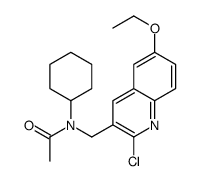 Acetamide, N-[(2-chloro-6-ethoxy-3-quinolinyl)methyl]-N-cyclohexyl- (9CI) Structure