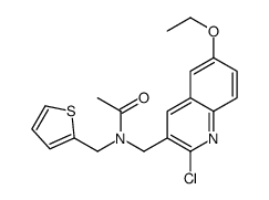 Acetamide, N-[(2-chloro-6-ethoxy-3-quinolinyl)methyl]-N-(2-thienylmethyl)- (9CI) structure