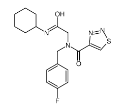 1,2,3-Thiadiazole-4-carboxamide,N-[2-(cyclohexylamino)-2-oxoethyl]-N-[(4-fluorophenyl)methyl]-(9CI) Structure