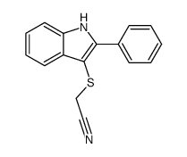2-[(2-phenyl-1H-indol-3-yl)sulfanyl]acetonitrile结构式