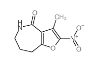 4H-Furo[3,2-c]azepin-4-one,5,6,7,8-tetrahydro-3-methyl-2-nitro- Structure