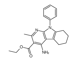 4-amino-2-methyl-9-phenyl-6,7,8,9-tetrahydro-5H-pyrido[2,3-b]indole-3-carboxylic acid ethyl ester结构式