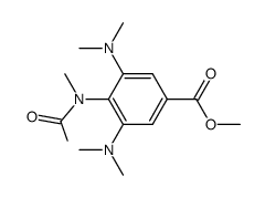 4-(Acetyl-methyl-amino)-3,5-bis-dimethylamino-benzoic acid methyl ester结构式
