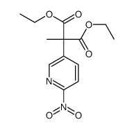 diethyl 2-methyl-2-(6-nitropyridin-3-yl)propanedioate Structure