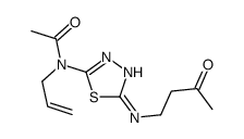 N-[5-(3-oxobutylamino)-1,3,4-thiadiazol-2-yl]-N-prop-2-enylacetamide结构式