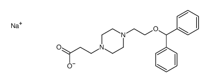 sodium,3-[4-(2-benzhydryloxyethyl)piperazin-1-yl]propanoate结构式