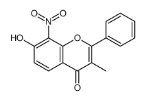 7-hydroxy-3-methyl-8-nitro-2-phenylchromen-4-one Structure
