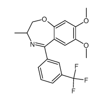 7,8-dimethoxy-3-methyl-5-(3-trifluoromethyl-phenyl)-2,3-dihydro-benzo[f][1,4]oxazepine结构式