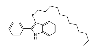 3-dodecylsulfanyl-2-phenyl-1H-indole结构式