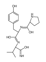(2R)-N-[(2R)-1-[[(2R)-1-amino-3-methyl-1-oxobutan-2-yl]amino]-3-(4-hydroxyphenyl)-1-oxopropan-2-yl]pyrrolidine-2-carboxamide结构式