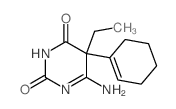 6-amino-5-(1-cyclohexenyl)-5-ethyl-pyrimidine-2,4-dione结构式