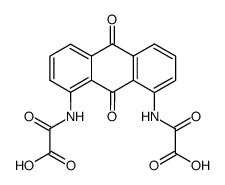 2,2'-[(9,10-dihydro-9,10-dioxo-1,8-anthracenediyl)diimino]bis(2-oxoacetic) acid structure