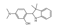 5-(dimethylamino)-2-(3,3-dimethyl-1,2-dihydroindol-2-yl)phenol结构式