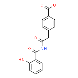 4-[2-[(2-Hydroxybenzoyl)amino]-2-oxoethyl]benzoic acid结构式