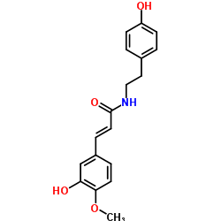 (2E)-3-(3-Hydroxy-4-methoxyphenyl)-N-[2-(4-hydroxyphenyl)ethyl]acrylamide Structure