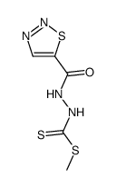 N'-([1,2,3]thiadiazole-5-carbonyl)-hydrazinecarbodithioic acid methyl ester结构式