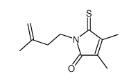 3,4-dimethyl-1-(3-methyl-but-3-enyl)-5-thioxo-1,5-dihydro-2H-pyrrol-2-one结构式