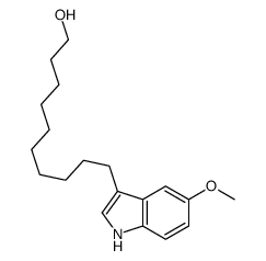 10-(5-methoxy-1H-indol-3-yl)decan-1-ol结构式