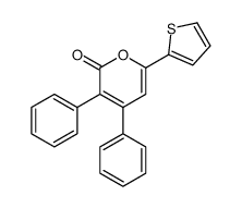 3,4-diphenyl-6-thiophen-2-ylpyran-2-one Structure