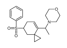 4-[1-[5-(benzenesulfonyl)spiro[2.5]oct-7-en-8-yl]ethyl]morpholine Structure