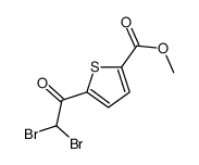 5-(2,2-DIBROMO-ACETYL)-THIOPHENE-2-CARBOXYLIC ACID METHYL ESTER Structure