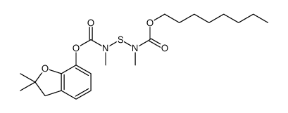 octyl N-[(2,2-dimethyl-3H-1-benzofuran-7-yl)oxycarbonyl-methylamino]sulfanyl-N-methylcarbamate结构式