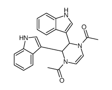 1-[4-acetyl-2,3-bis(1H-indol-3-yl)-2,3-dihydropyrazin-1-yl]ethanone结构式