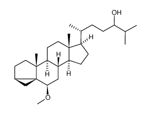 6β-methoxy-3α,5-cyclocholestan-24-ol结构式