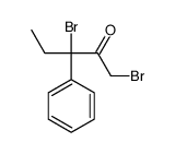 1,3-dibromo-3-phenylpentan-2-one Structure