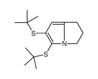 5,6-bis(tert-butylsulfanyl)-2,3-dihydro-1H-pyrrolizine结构式