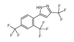3-[2,4-bis(trifluoromethyl)phenyl]-5-(trifluoromethyl)-1H-pyrazole结构式