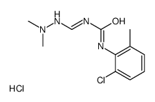(3E)-1-(2-chloro-6-methylphenyl)-3-[(2,2-dimethylhydrazinyl)methylidene]urea,hydrochloride Structure