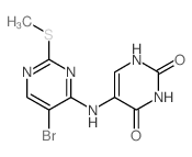 2,4(1H,3H)-Pyrimidinedione,5-[[5-bromo-2-(methylthio)-4-pyrimidinyl]amino]- Structure