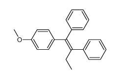 (E/Z)-1-(4-methoxyphenyl)-1,2-diphenylbut-1-ene结构式