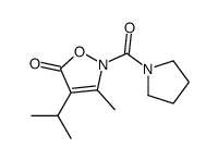 5(2H)-Isoxazolone,3-methyl-4-(1-methylethyl)-2-(1-pyrrolidinylcarbonyl)- structure