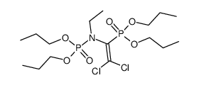 dipropyl (2,2-dichloro-1-(dipropoxyphosphoryl)vinyl)(ethyl)phosphoramidate Structure