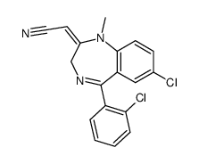 [7-chloro-5-(2-chloro-phenyl)-1-methyl-1,3-dihydro-benzo[e][1,4]diazepin-2-ylidene]-acetonitrile结构式