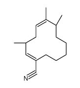 (1Z,3S,5E,7R)-3,6,7-trimethylcyclododeca-1,5-diene-1-carbonitrile结构式