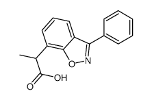 1,2-Benzisoxazole-7-acetic acid, alpha-methyl-3-phenyl- Structure