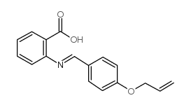 Benzoic acid, 2-(((4-(2-propenyloxy)phenyl)methylene)amino)- structure