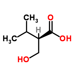 (2R)-2-(Hydroxymethyl)-3-methylbutanoic acid结构式