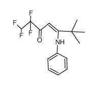 (Z)-1,1,2,2-tetrafluoro-6,6-dimethyl-5-(phenylamino)hept-4-en-3-one结构式