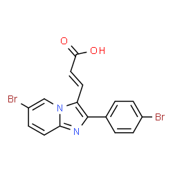 3-[6-BROMO-2-(4-BROMOPHENYL)IMIDAZO[1,2-A]PYRIDIN-3-YL]ACRYLICACID structure