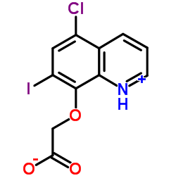 (5-CHLORO-7-IODO-QUINOLIN-8-YLOXY)-ACETIC ACID结构式